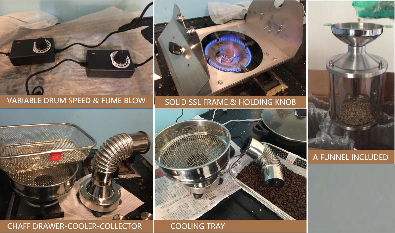 Stovetop Coffee Roaster, Roasting Machine, Seethru DRUM* Coffee Bean